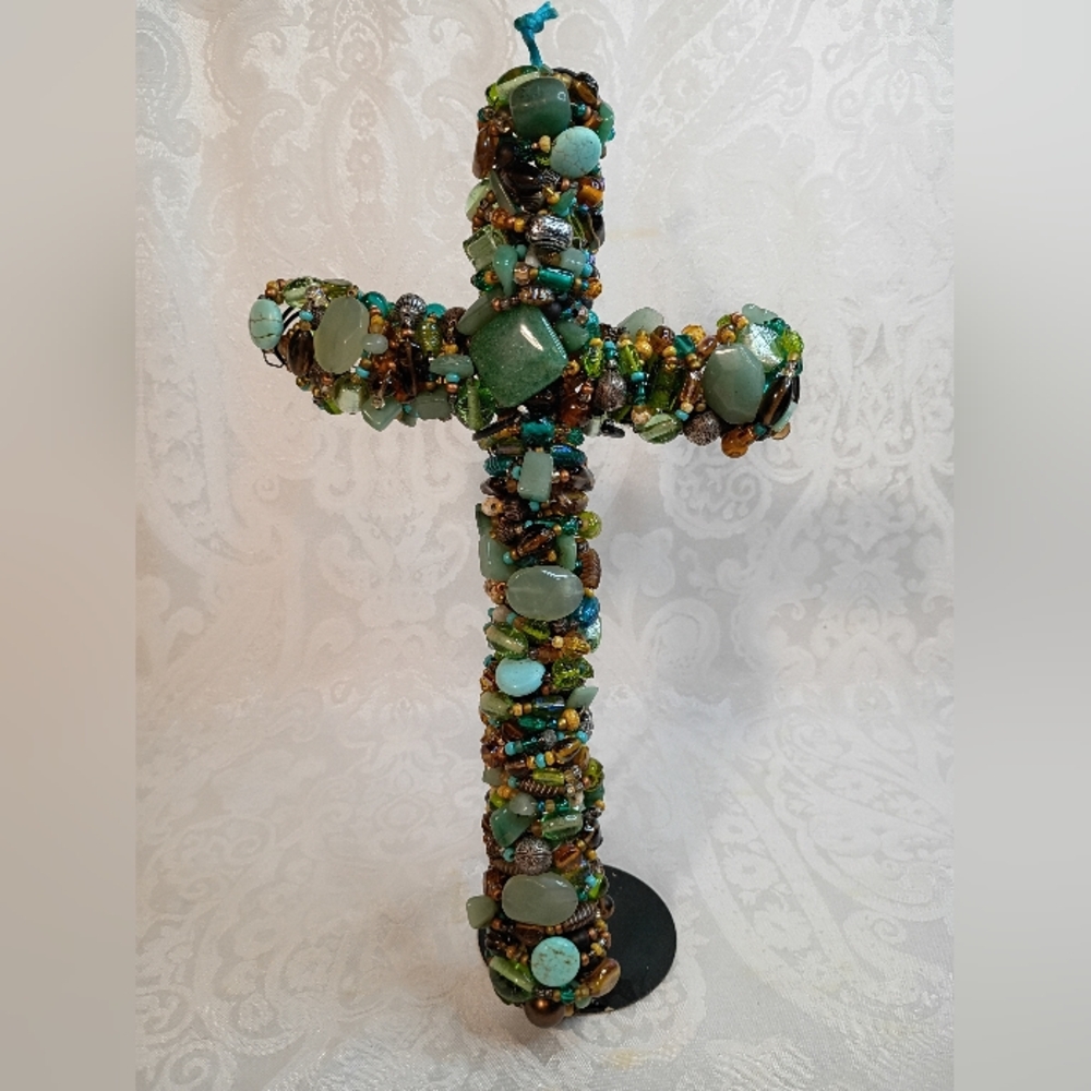 Artisan Made Hand Wrapped  Cross